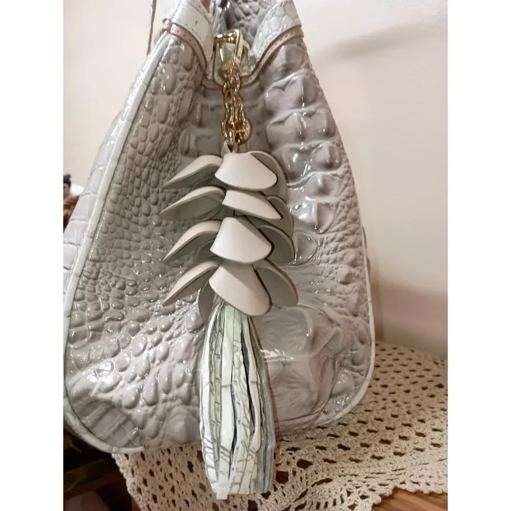 RARE Brahmin Orange Blossom Tassel w/matching Eliza handbag